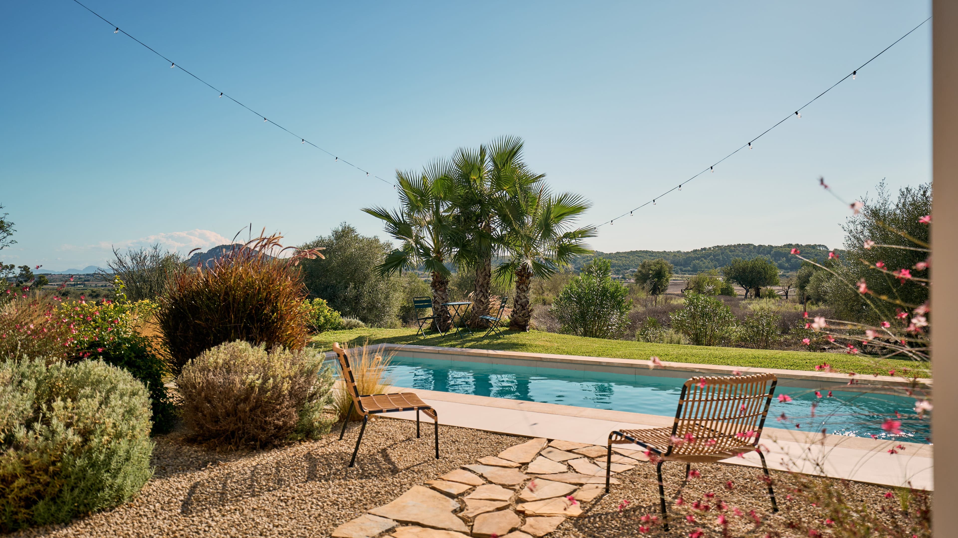 Terrasse mit Pool vom Mallorcahaus